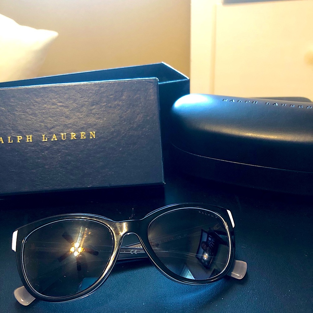 Ralph Lauren Cat Eye Black Sunglasses NWT